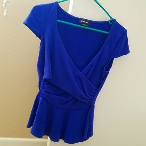 Bebe Peplum blouse/top size L
